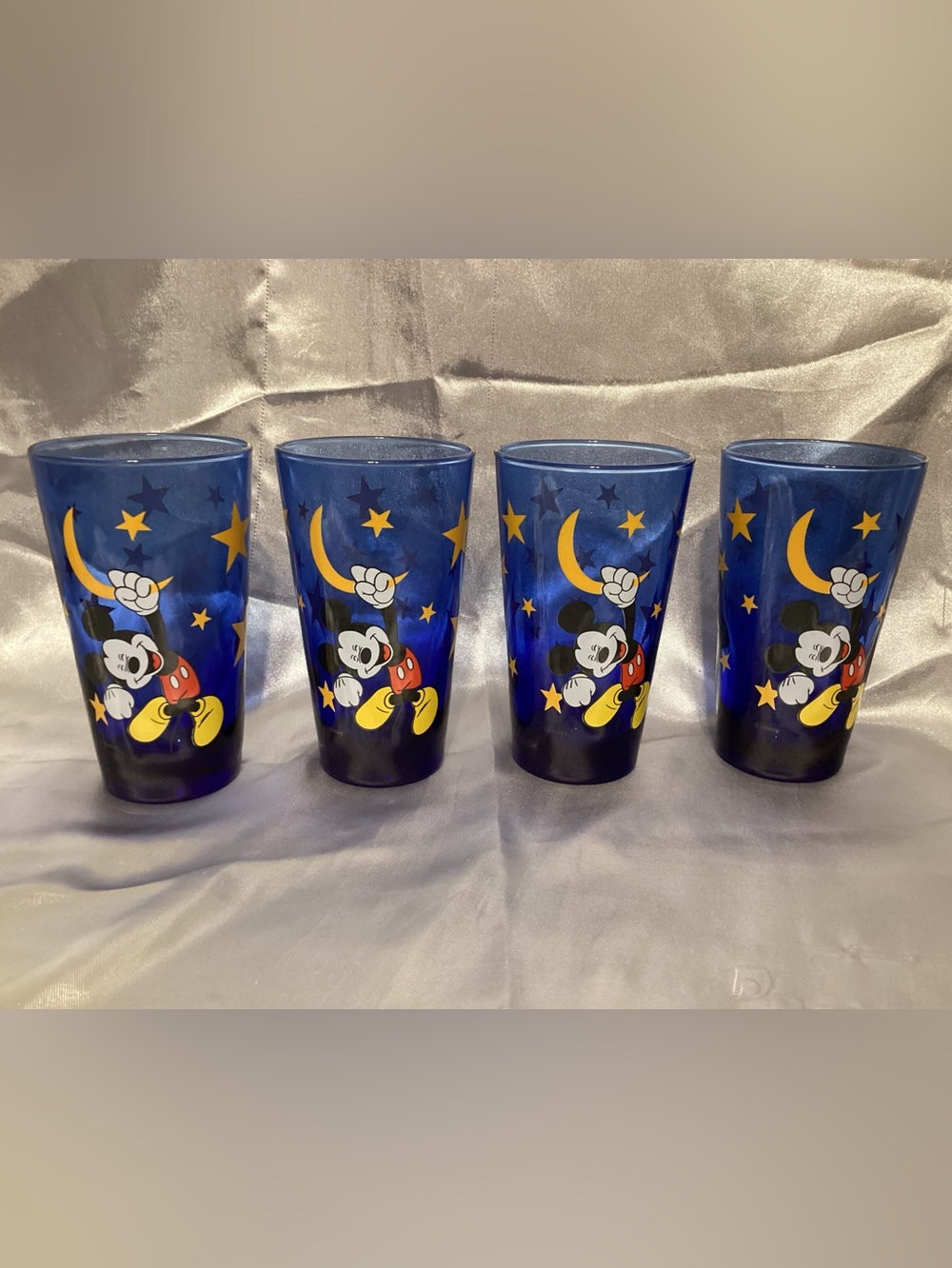 Vintage 1970’s Disney Fantasia Cobalt Mickey Mouse Tumblers